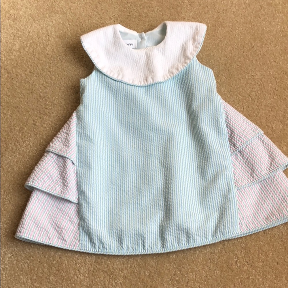 Cute Seersucker Little Girl’s Dress